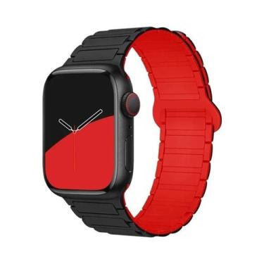 Imagem de Pulseira De Silicone Magnética Para Apple Watch De 40mm 44mm 45mm 49mm