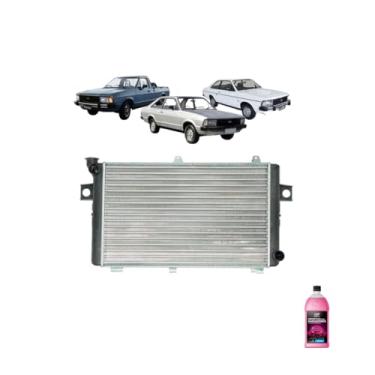 Imagem de Kit Radiador Ford Corcel II Del Rey + Aditivo Radiador Orbi Química Rosa 1L