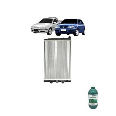 Imagem de Kit Radiador VW Gol Parati GII GIII GIV 1.0 1.6 1.9 2.0 95 08 + Aditivo Lubrax Verde 1L