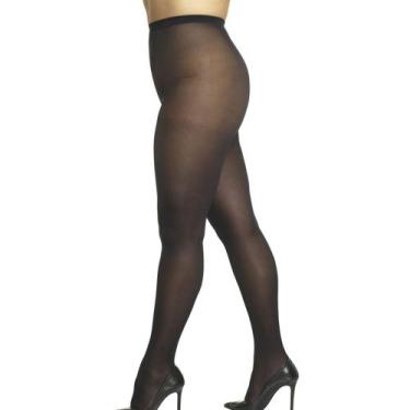 Imagem de Meia Calça Lupo Plus Size 5837 Fio 40 Opaca Poliamida, Preto, XG