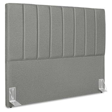 Imagem de Cabeceira Queen 160 Cm Com Frame Dalia Linho Cinza Escuro Artte Cinza Escuro