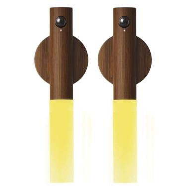 Imagem de Luminaria Bastao Led Kit 2 Uni Sensor Movimento Detecta Presença Usb Parede Iluminaçao Decoraçao Quarto Sala Casa
