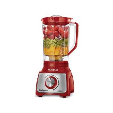 Imagem de Liquidificador Turbo Mondial Vermelho e Inox 1100W L-1100 RI