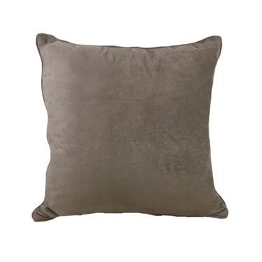 Imagem de Almofada Veludo Soft Liso Com Cordão Castanho 52X52cm - Decortextil Marrom