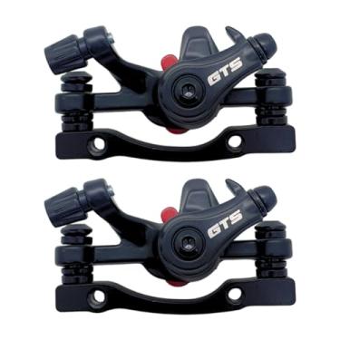 Imagem de Kit De Pinça Freio A Disco Mecânico Para Bike Bicicleta 160mm GTS Com Pastilha Quadrada Aro 26-29