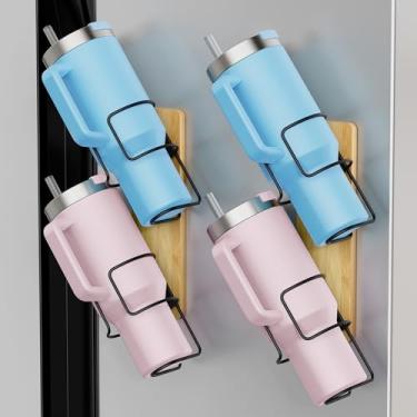 Imagem de CACHOLIV Suporte magnético de geladeira para copo Stanley, suporte magnético para garrafa de água resistente para Stanley 30 copo de 1,134 g, decoração moderna de cozinha de fazenda, pacote com 2