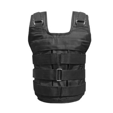 Imagem de Colete com peso ajustável de até 50kg Oxford para exercícios jaqueta treinamento força roupa carga vazio