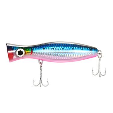 Imagem de Isca de Anzol Big Popper Dura Iscas Pesca Topwater com Anzóis Aço Alto Carbono para Grandes Peixes Ação Nado Realista Afiados ABS Companhia do Pescatore