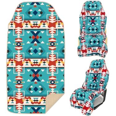 Imagem de Capa de toalha de assento de carro toalha de corrida atlética tema boho capas de assento de carro antiderrapante desempenho microfibra pós-treino capa lavável para carros atividades esportivas ao ar