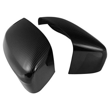 Imagem de aqxreight 2 Peças Abs Real Padrão de Fibra de Carbono Espelho Retrovisor Capa Guarnição Apto para Novo 5-serie 2018-201 Melhor para é Espelho Feito Vem Retrovisor Proteger o Dano de Forma Eficaz e