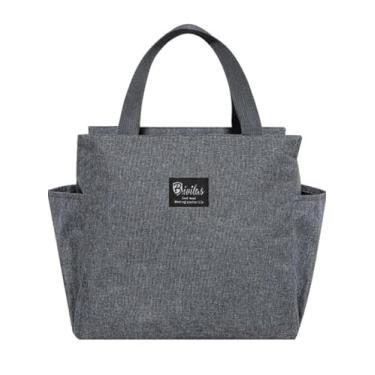 Imagem de Bivilas Bolsa Térmica com Alças, Cinza, com Bolsos Laterais, Estilo Casual