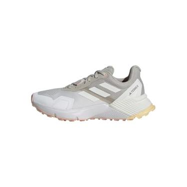 Imagem de adidas Tênis de corrida feminino Terrex Soulstride Trail, Wonder Alumina/Blush Pink, 34