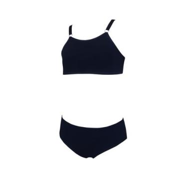 Imagem de Conjunto Infantil Calcinha e Sutiã Menina Algodão Tamanho:GGCor:Preto 