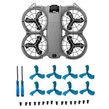 Imagem de 8 peças de hélices compatíveis com acessórios DJI Neo 2 – Lâminas de hélice de substituição de plástico, design leve e silencioso de baixo ruído, peças sobressalentes flexíveis duráveis para drone com