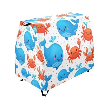 Imagem de Qilmy Cute Whales Crabs Kids Water Table Cover, Duty Waterproof Patio Table Covers for Outdoor Toddler Splash Tables, UV Resistant & Dustproof Play Table Protector, Cover Only