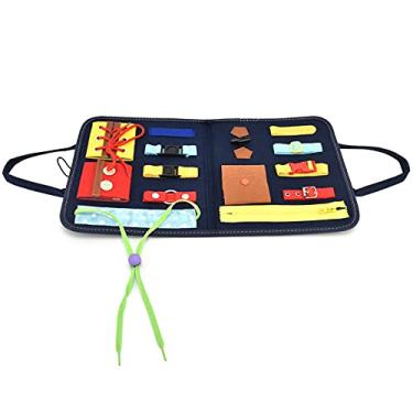 Imagem de aqxreight Placa de Atividade Leve para Crianças, Placa Educacional de Atividades para Bebês, Brinquedo de Motor Fino, Apenas para Vestir Sua Prancha Especial é Aprender, Deixar Habilidades de para