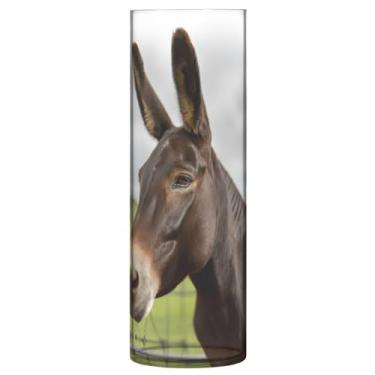 Imagem de JUZIHAI Vaso de mule de pasto para flores 9,9 cm x 30 cm Cilindro de plástico moderno vaso de flores para centro de mesa de casamento decoração de casa