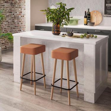 Imagem de Kit 02 Banquetas Dubai - Ssx Multicoisas Amarula