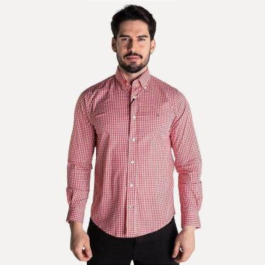 Imagem de Camisa Tommy Hilfiger Xadrez Custom Fit Vermelho-Masculino