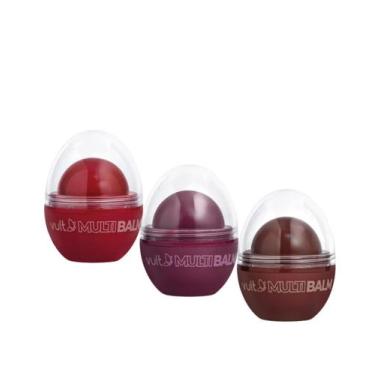 Imagem de Kit Vult Multi Balm Vermelho Bala de Morango 6,5g + Marrom Brigadeiro 