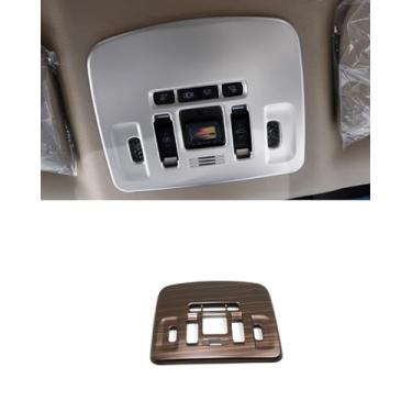 Imagem de ANUNFRRE Acessórios de carro aptos para Toyota Camry 2018-2024 ABS (grão de madeira) interior leitura cúpula mapa luz guarnição 1 peça conjunto (com teto lunar panorâmico apenas)