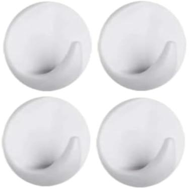 Imagem de Gancho Adesivo de Parede Oval Branco