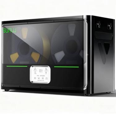Imagem de SUNLU Secador de filamento oficial S4, capacidade de 4 carretéis, aquecimento eficiente a 70 °C, aquecedor PTC de 350 W, desidratador de filamento 3D, compatível com filamento ABS PLA PETG de nylon