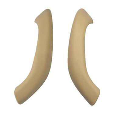 Imagem de 2/4pcs maçaneta interior do carro porta interna painel de apoio de braço puxar compatível para BMW X1 X2 F48 F49 51417417513(Beige 2pcs)