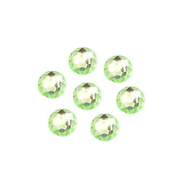 Imagem de Cabochões redondos de 8 mm com borda chanfrada, strass de plástico traseiro plano, pedras de acrílico galvanizadas para joias DIY, arte de unhas, enfeites artesanais (cor 10)
