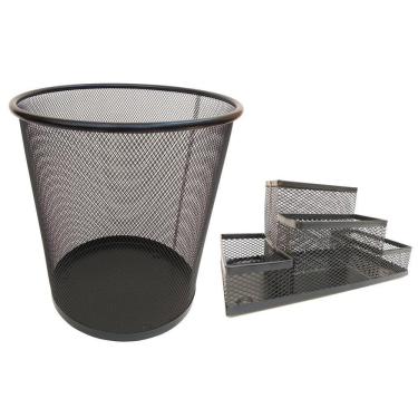 Imagem de Kit Organizador De Mesa E Lixeira De Escritório