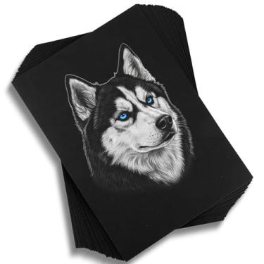 Imagem de 100 folhas de papel de desenho preto pesado 150 g/m2 / 45,4 kg de espessura preto papel de construção 9x12 papéis cartolina de artista para lápis de cor, pastel a óleo, carvão, caneta de gel, giz