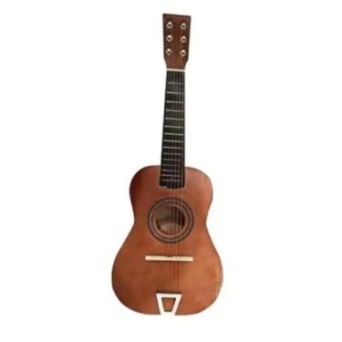 Imagem de Mini Violão Infantil Palheta Semi Profissional Crianças Corda Em Aço Acústico Real Verdadeiro (BROWN)