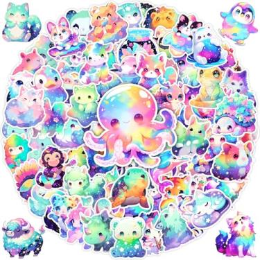 Imagem de 100Pcs Cute Animal Stickers Pack for Kids Girls Teens, Kawaii Waterproof Vinyl Water Bottle Decals, Cartoon Animal Sticker for Laptop Luggage Skateboard Teaching Rewards