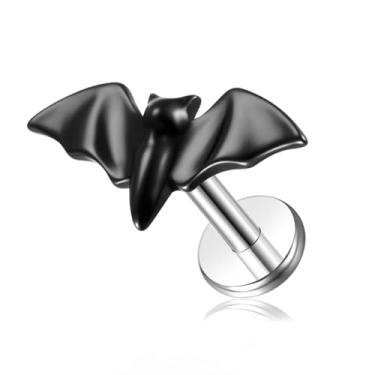 Imagem de TOMIDES 1 peça G23 Brincos de titânio com costas planas 16 g F136 grau de implante labrets de titânio encaixe de pressão sem rosca push in cartilagem delicada hélice concha lóbulo lábio tragus