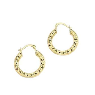 Imagem de JAJAFOOK Brincos de argola femininos banhados a ouro 14k, argolas minimalistas, Cobre, Sem pedra preciosa