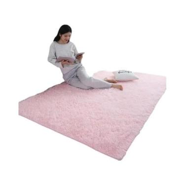 Imagem de Tapete Grande Antiderrapante De Pelo Moderno Estilo Nórdico Para Sala 