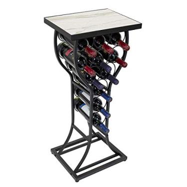 Imagem de Rack de armazenamento de vinho de metal para cozinha/pub suporte de prateleira de garrafa de vinho B (B)