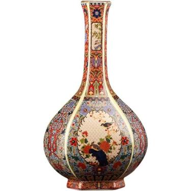 Imagem de Vaso de flores de cerâmica vintage, requintados lindos vasos de porcelana decoivos, vasos de flores, decoração para sala de estar, quarto, prateleira, estante de livros