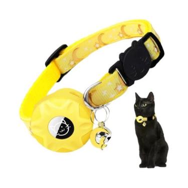 Imagem de Coleira Para Gatos E Cães Pequenos Com Suporte Para AirTag E Ornamento