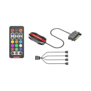 Imagem de Controlador Inteligente De Ventiladores ARGB RGB 3 Em 1, Cabo LED De 5