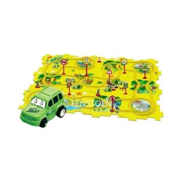 Imagem de Brinquedo Educacional De Montagem DIY: Trem Elétrico Infantil Com Cená