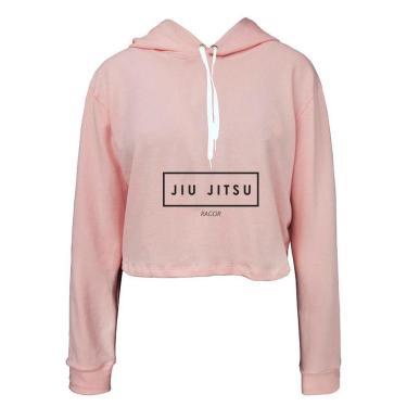 Imagem de Moletom Feminino Cropped Capuz Frio Jiu Jitsu Moderno Casual-Feminino