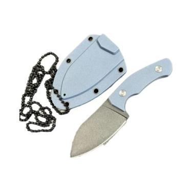 Imagem de Faca De Bolso Pequena De Obsidiana Negra Para Camping E Pesca Ao Ar Li