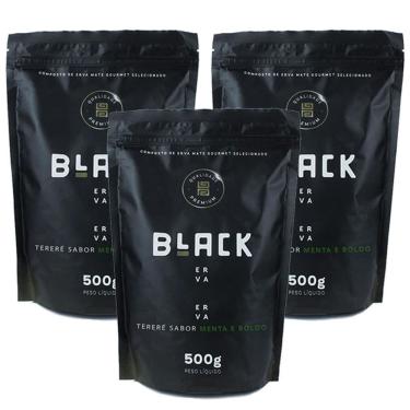 Imagem de Kit 3X Erva Mate Tereré Black Erva 500G Sabor Menta E Boldo