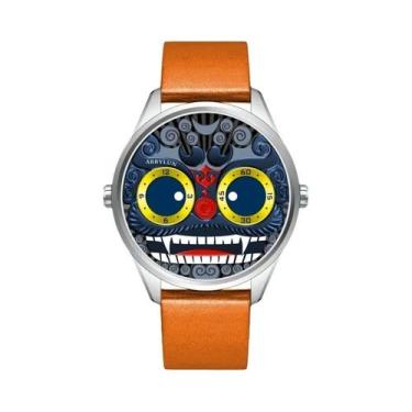 Imagem de Relógio De Pulso De Quartzo Lion Design 3D Joker Para Homens Com Pulse