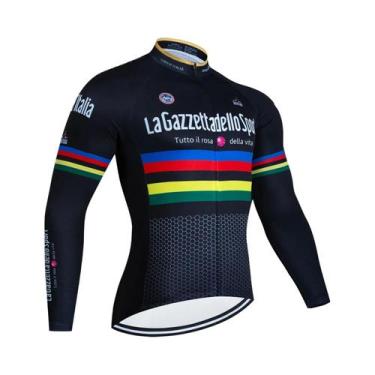 Imagem de Camisa De Ciclismo Masculina Preta De Manga Longa 2024 Outono MTB Roup