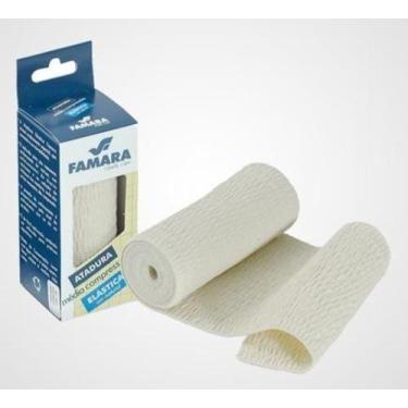 Imagem de Atadura Elástica - Média Compressão 10cm x 1,30m Bege Famara