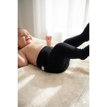Imagem de Meia Calça Infantil Fio 80 Algodão Papilloo, M, Preto