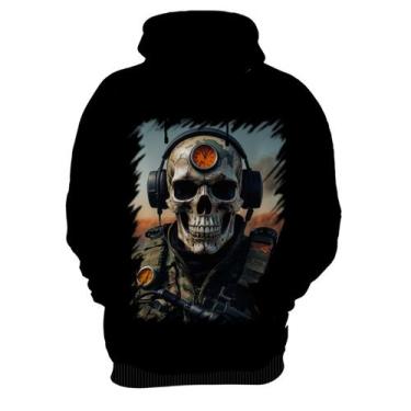 Imagem de Blusa de Frio Caveira Militar Logo Guerra 4 - Kasubeck Store®, P