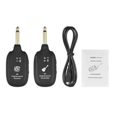 Imagem de Transmissor Receptor Violão E Guitarra Sem Fio P10 Led Verde - Congrat